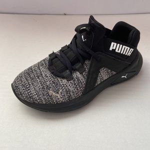 Puma little kid size 1c, black sneakers